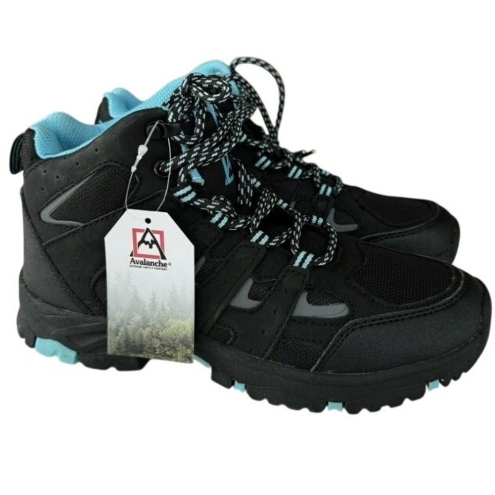 Avalanche Outdoor Supply Gear Womens Hiking Boots Black Turquoise Size 5.5 NEW